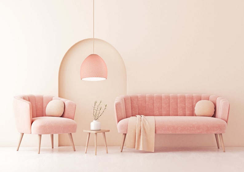 Ceiling light Pink Nursery Modern Contemporary Etsy