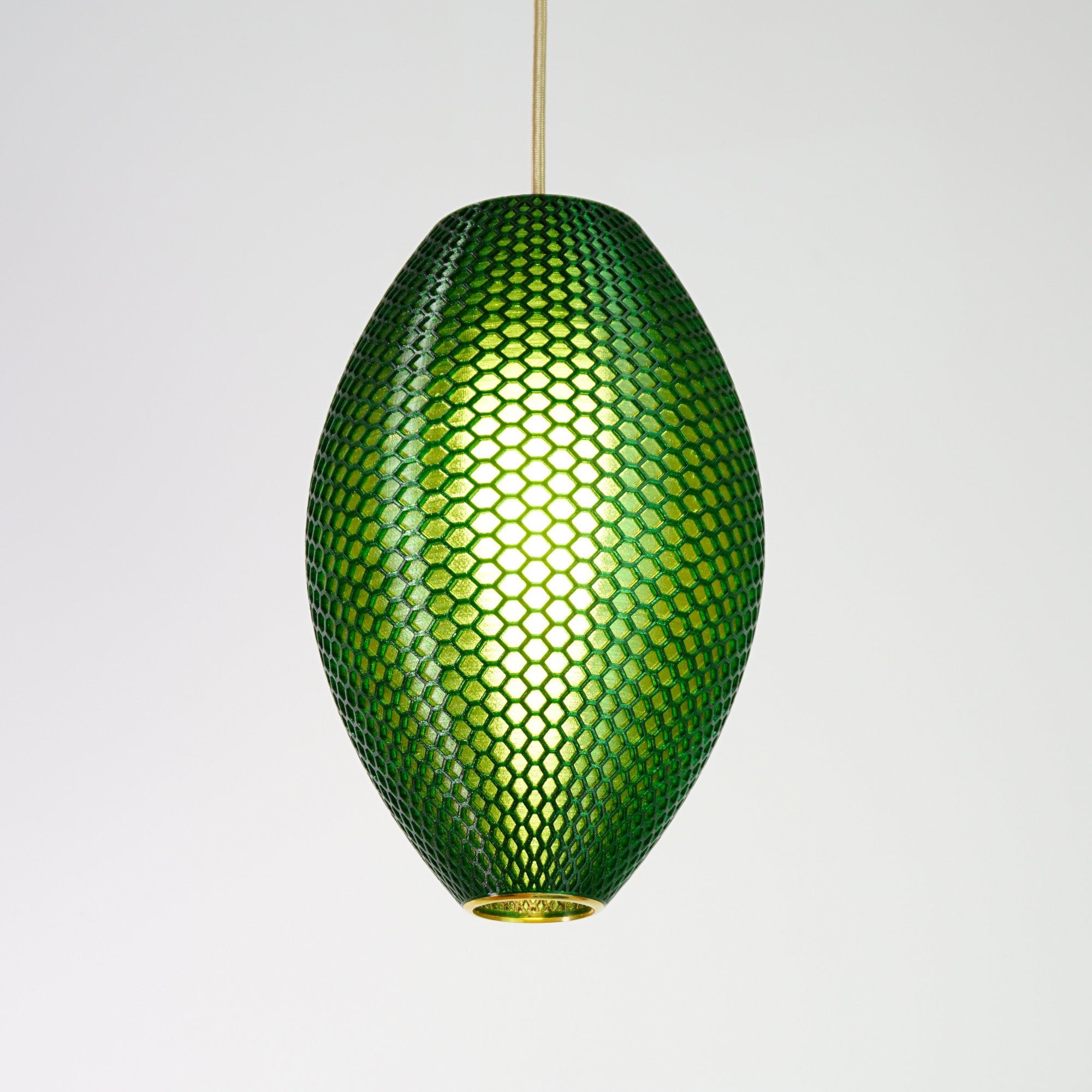 Suspension Verte Lumière-Émeraude Vert Ruche H30 Abat-Jour W20cm X H30cm