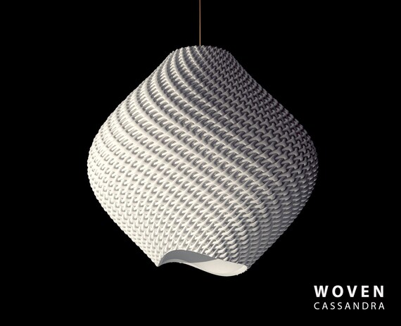 White on sale woven lampshade