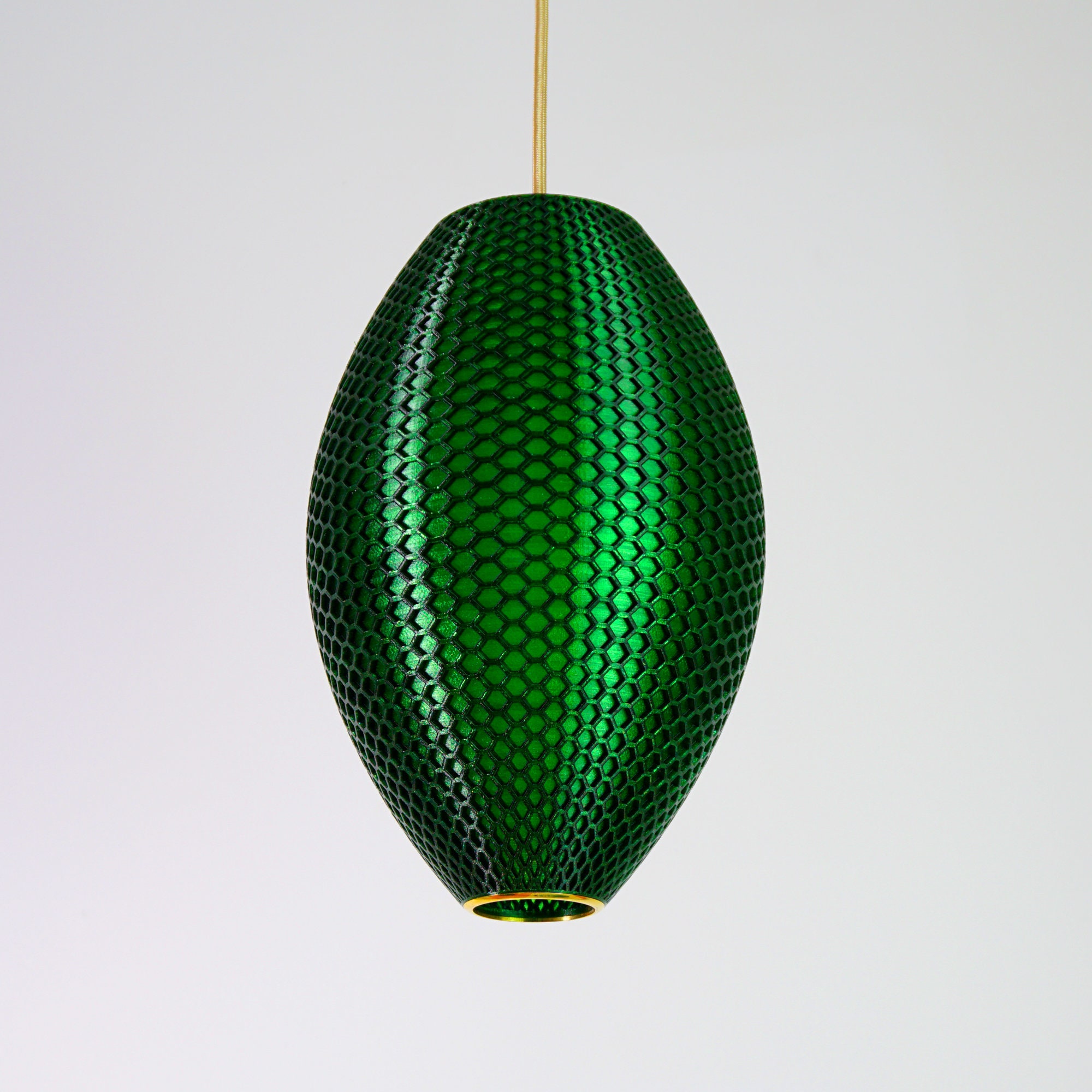 Forest Green Pendant Light Emerald Green Hive Lampshade Modern