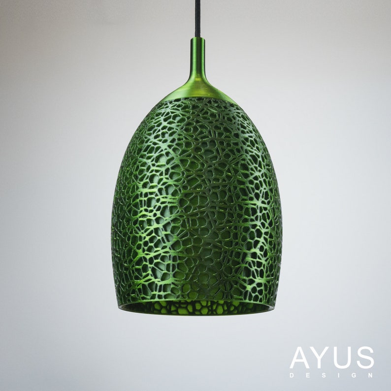 Industrial LampPendant lampLampshadeGreen Leaf Pendant W20cm x H40cm