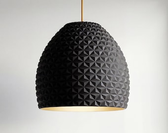 Black Geometric Pendant Light: Art Deco Ceiling Light