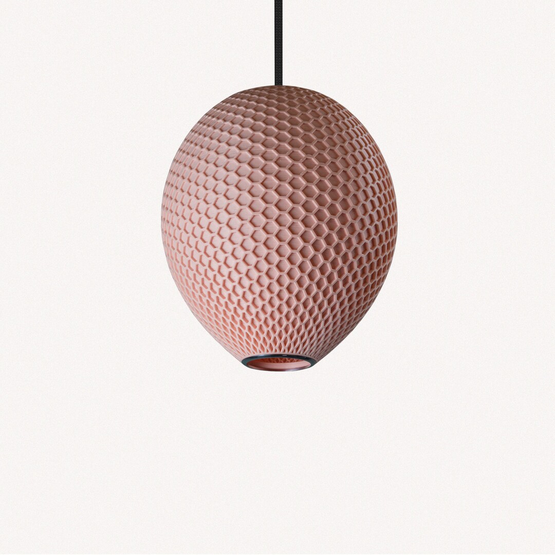 Ceiling Light Pink Modern Mid Century Modern Contemporary BEEHIVE Made