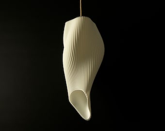 White Wave Long Lampshade Pendant Light