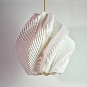 Large Spiral White Wave Lampshade Modern Light image 4