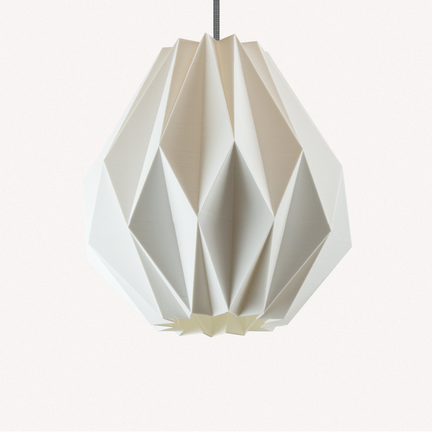 Origami Lampshades X2 White Pendant Lights Modern Large Etsy