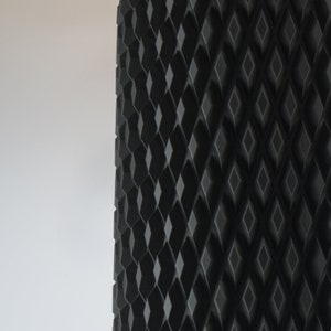 Lampshade/Industrial lighting/Black Lampshade/Pendant Lamp Black Knurl Geometric Shade image 3