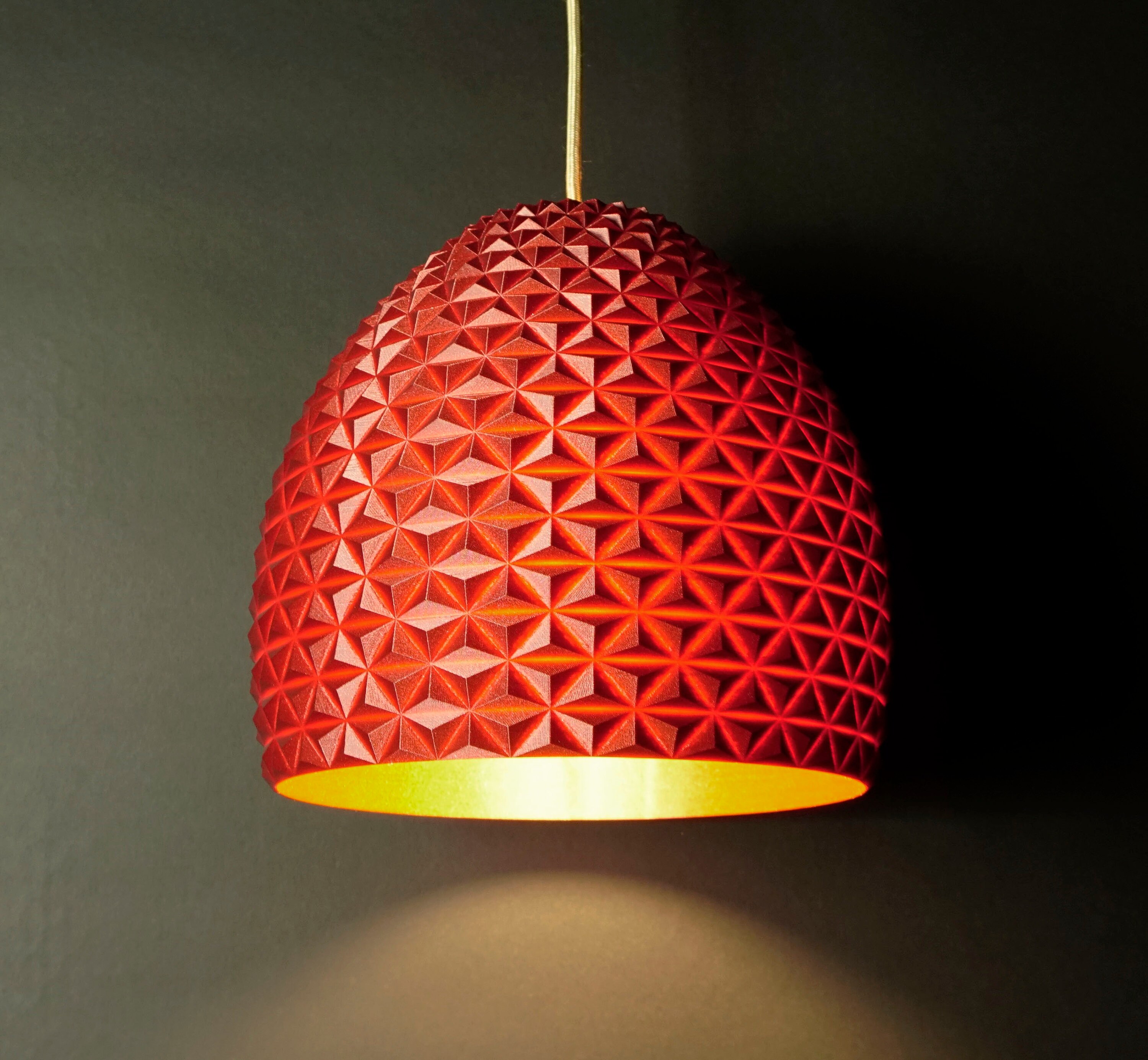 Red pendant cheap lamp shade