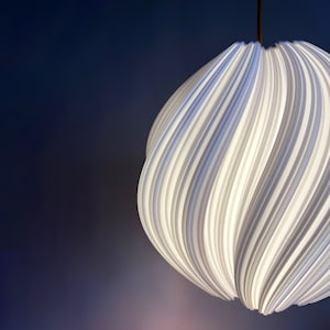 White Seashell Lampshade Pendant Light Contemporary Lamp Modern Lamp Art Deco Lamp Sculpture Mid Century Modern W35cm x H35cm image 6