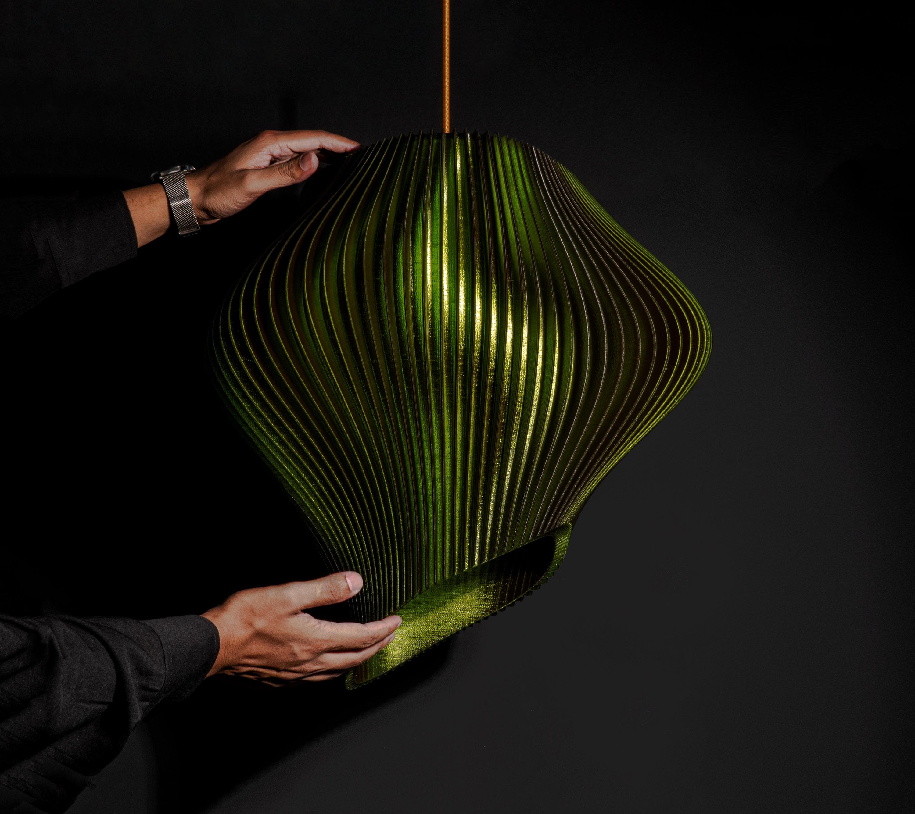 Green Wave Pendant Light | Lampshade | Pendant Lamp