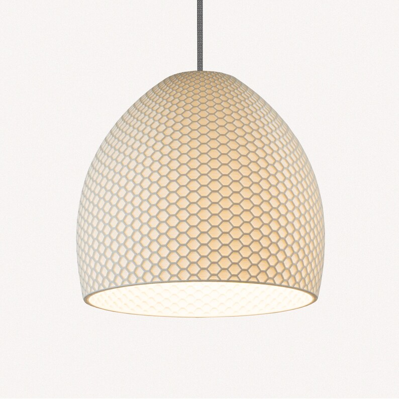 Ceiling light White Modern Hive Contemporary HiveDome Made From Sugarcane W50cmxH50cm image 2