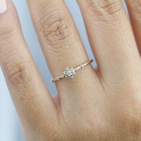 Minimalist Engagement Ring, Simple Engagement Ring, Delicate Engagement Ring,  Dainty Engagement Ring, Minimal Engagement Ring R 251 - Etsy Norway