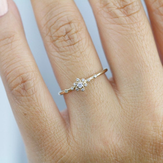 Dainty Diamond Band Ring | Moddlinc