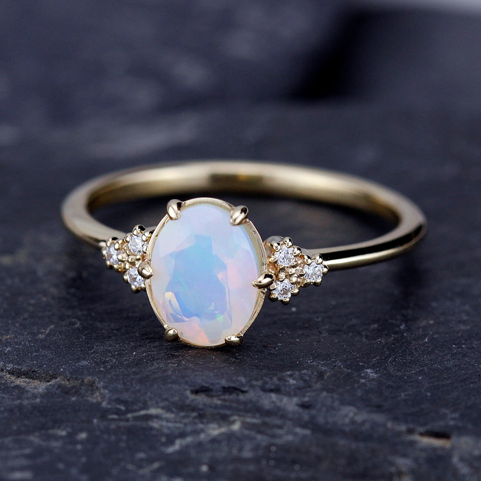 the aurora oval opal engagement ring 6