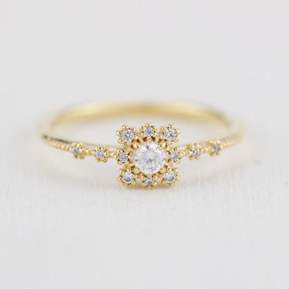 Bague de promesse simple bague de fian ailles minimaliste bague