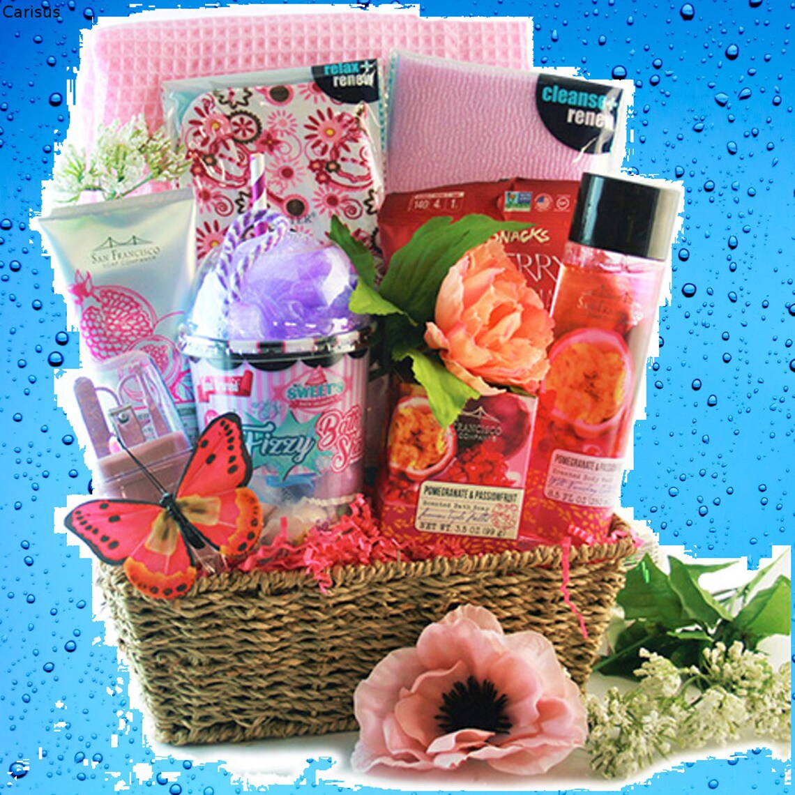 Pamper Me Pink Spa Gift Basket Etsy