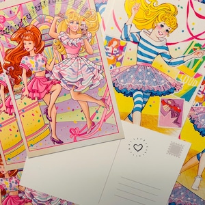 Jeu de cartes postales Barbie et Stacey, meilleure amie