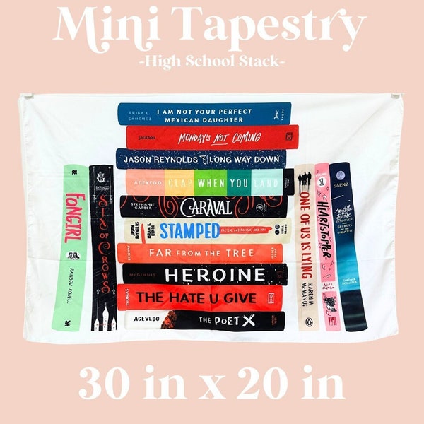 MINI High School Book Stack Tapestry