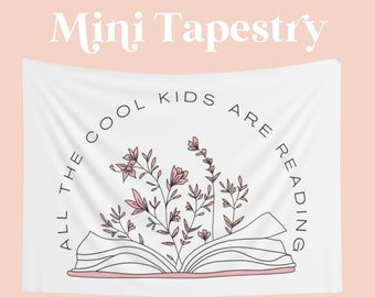All The Cool Kids Are Reading Tapestry, Classroom Decor,  Library Decor, Teacher Gift, Teacher Appreciation