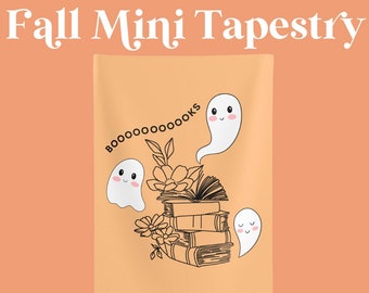 Books Ghost Tapestry, Fall Tapestry, Classroom Decor, Library Decor, Teacher Gift, Teacher Appreciation