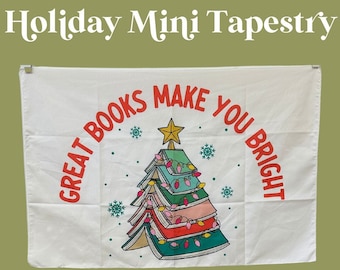 MINI Great Books Make You Bright Tapestry, Classroom Decor, Holiday  Classroom Decor, Librarian Decor, Christmas Classroom Decor, Library 