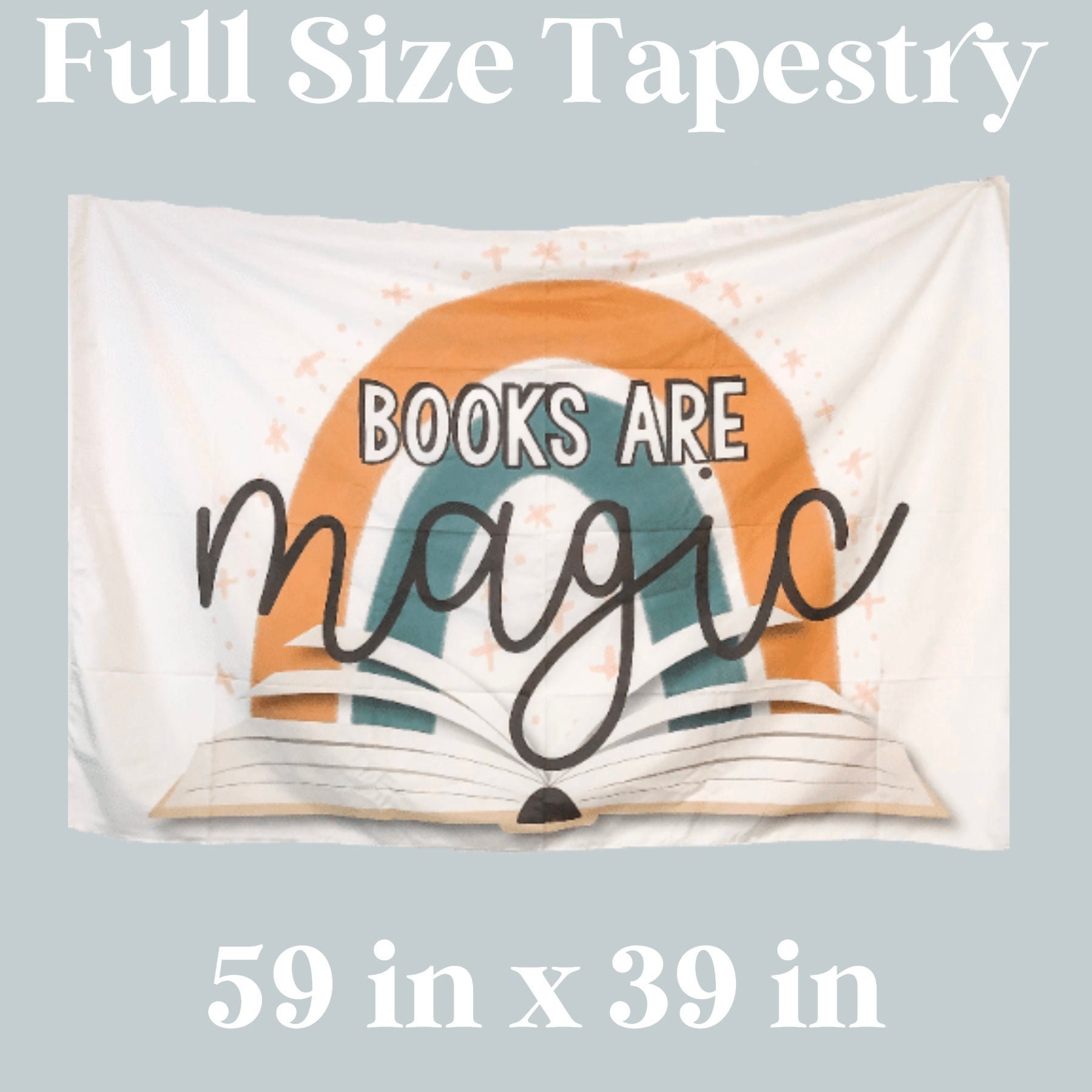 MINI Great Books Make You Bright Tapestry, Classroom Decor, Holiday  Classroom Decor, Librarian Decor, Christmas Classroom Decor, Library 
