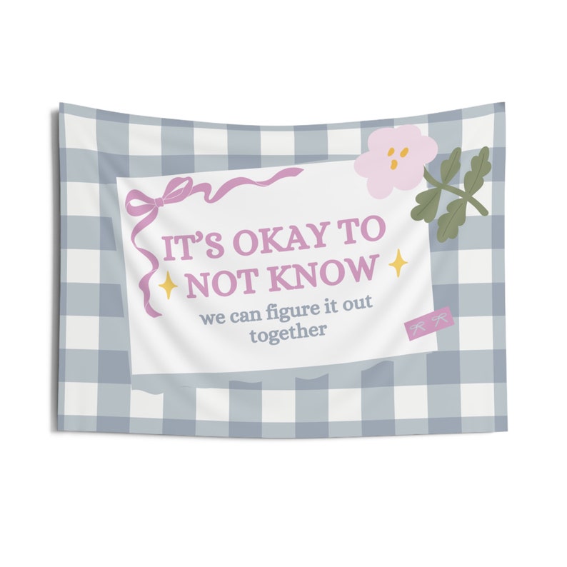 It's Okay to Not Know Tapestry, Classroom Tapestry, Classroom Decor, Teacher gift, Teacher appreciation, Social Emotional Learning image 2