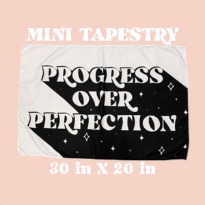 MINI Progress Over Perfection Tapestry