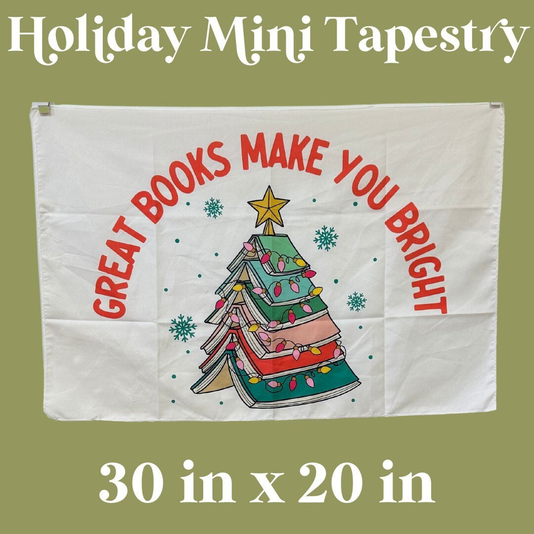 MINI Great Books Make You Bright Tapestry, Classroom Decor, Holiday  Classroom Decor, Librarian Decor, Christmas Classroom Decor, Library 