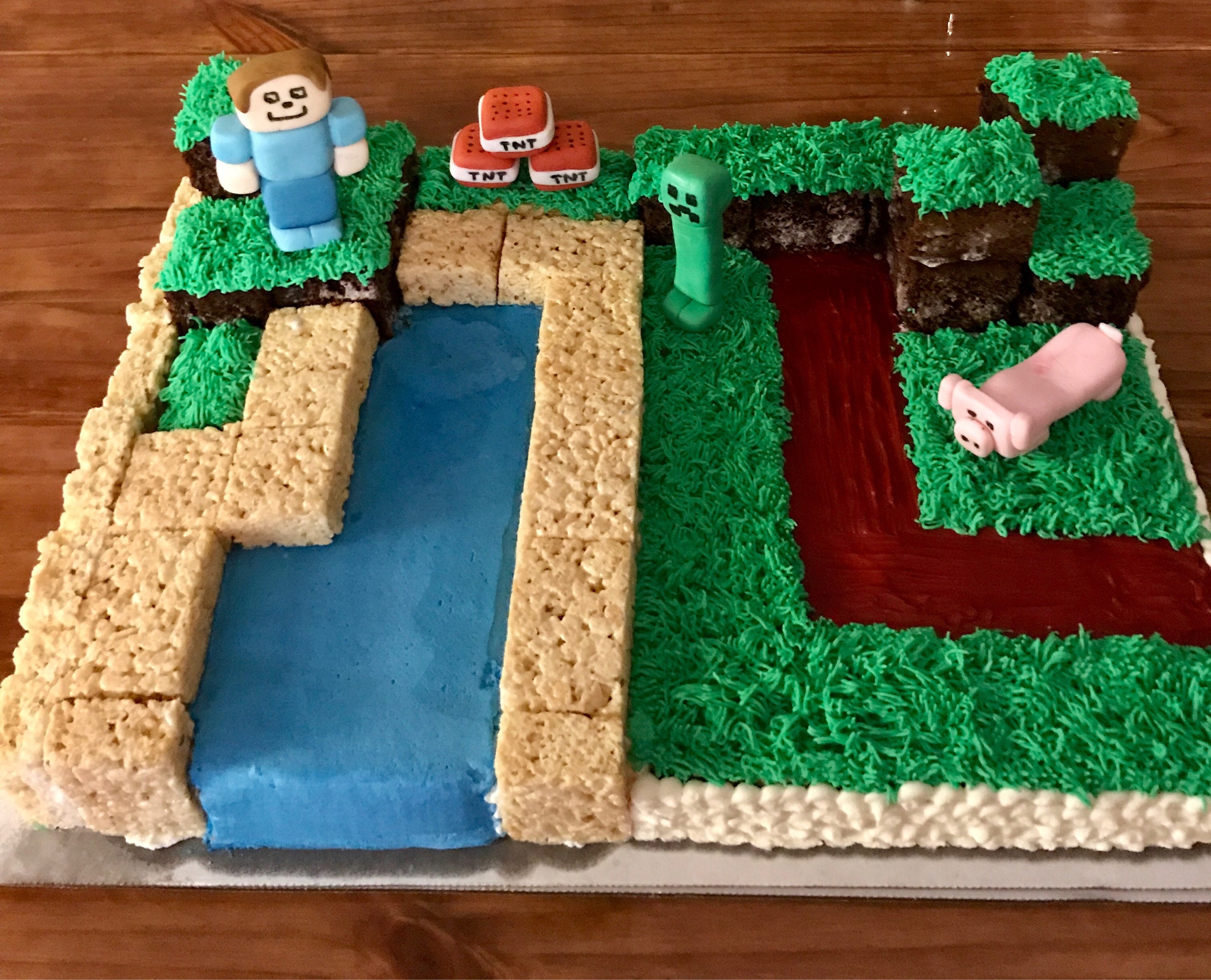 Edible Video Game Inspired Cake Topper Set Mine Craft Etsy Singapore