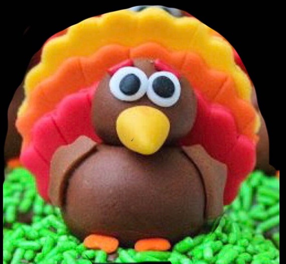 Edible Thanksgiving Turkey Cake Topper Etsy
