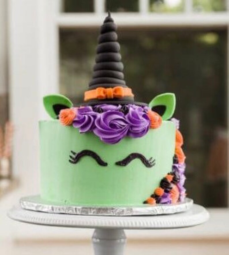Halloween Unicorn Cake Topper Etsy