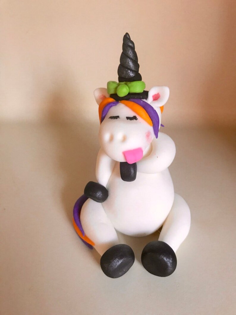Edible Halloween Fat Unicorn cake topper unicorn party Etsy