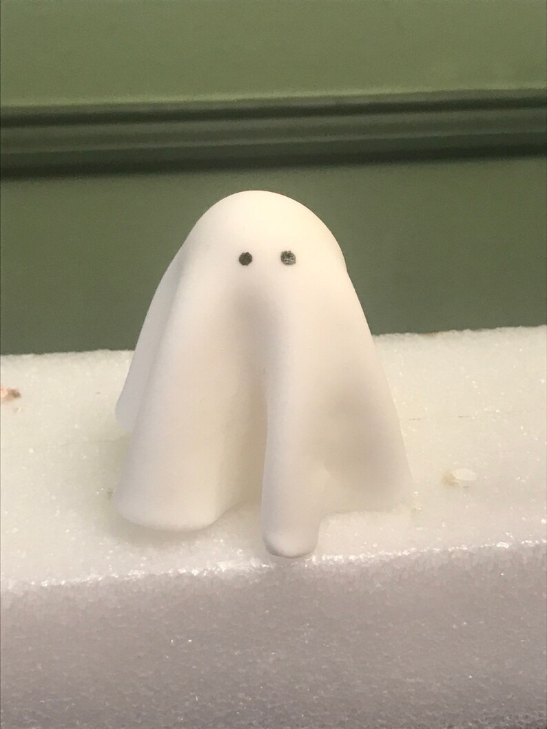Edible Halloween Ghost Cupcake Toppers One Dozen Fondant Etsy
