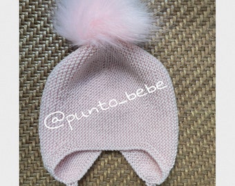Size 6-9 months - AVIATOR HAT - PDF in Spanish