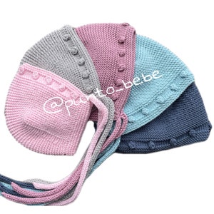 5 SIZES (From 0 to 12 months) CLOUD HOOD - PDF in Spanish
