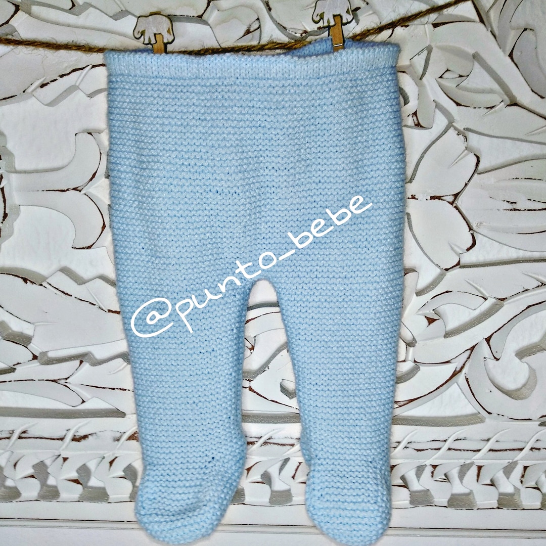 Abuela Encarna Tejer Polainas Bebe A Dos Agujas Pantalon Recien