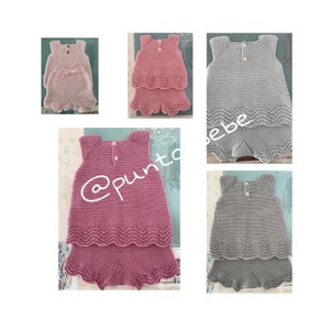 5 SIZES (From 1 to 24 months) - JASMINE DUO - PDF in Spanish