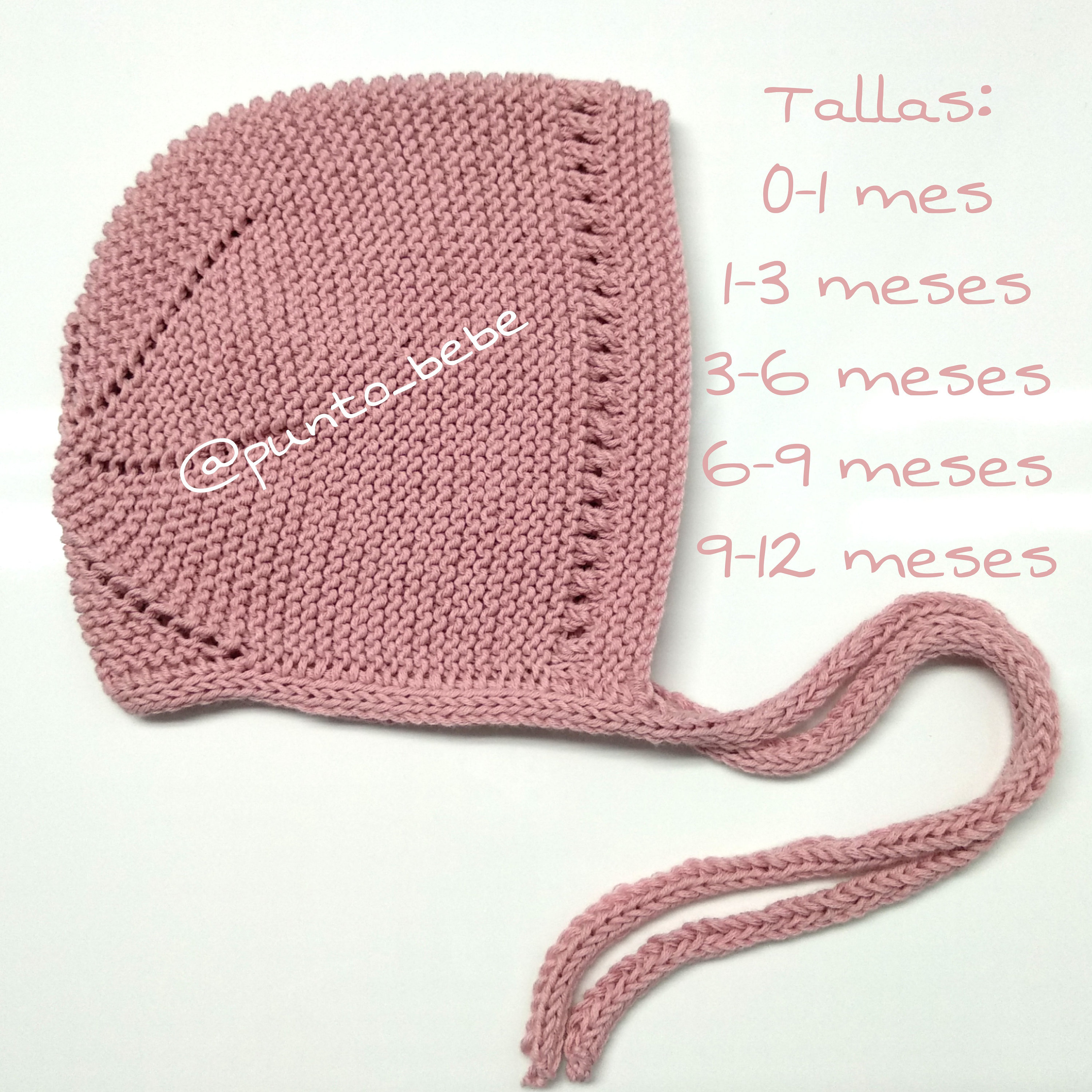 Agujas Paso Gorrito A Dos Agujas Para Bebe Crochet Gorros Bebe Dos