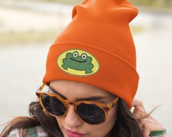 Parappa Beanie Hat: Retro Gaming Style, Frog Design