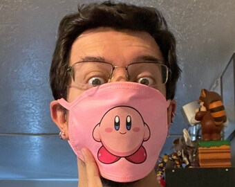 Retro Gamer Mask, Pixel Art 8-Bit Style (Cosplay Face Cover)