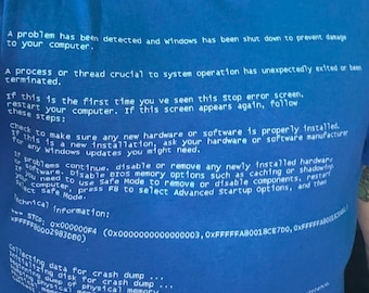 Funny Retro Tech T-Shirt: I Blue Myself, Vintage Computer Humor