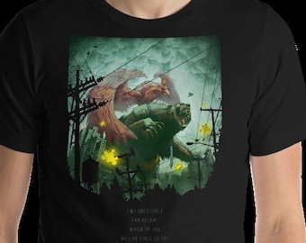 Banjyou Kaijooie Tee: Retro Pixel Art Monster Design