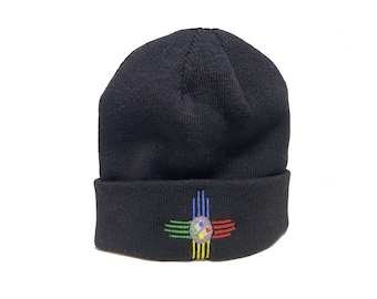 Super Zia Computer Beanie - Unique New Mexico Gamer Hat