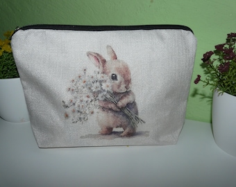 Bunny Rabbit Bag Toiletry Bag Cosmetic Bag Gift Bag Pouch Party Birthday