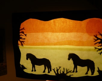 Pony Pferde Bild Fensterbild Wanddeko Party Geburtstag