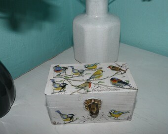 Bird Birds Box Box Casket Wooden Box Jewelry Box Wood Party Birthday