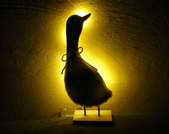 Entenlampe Ente Ganslampe Gans Lampe Tischlampe Stehlampe Party Geburtstag