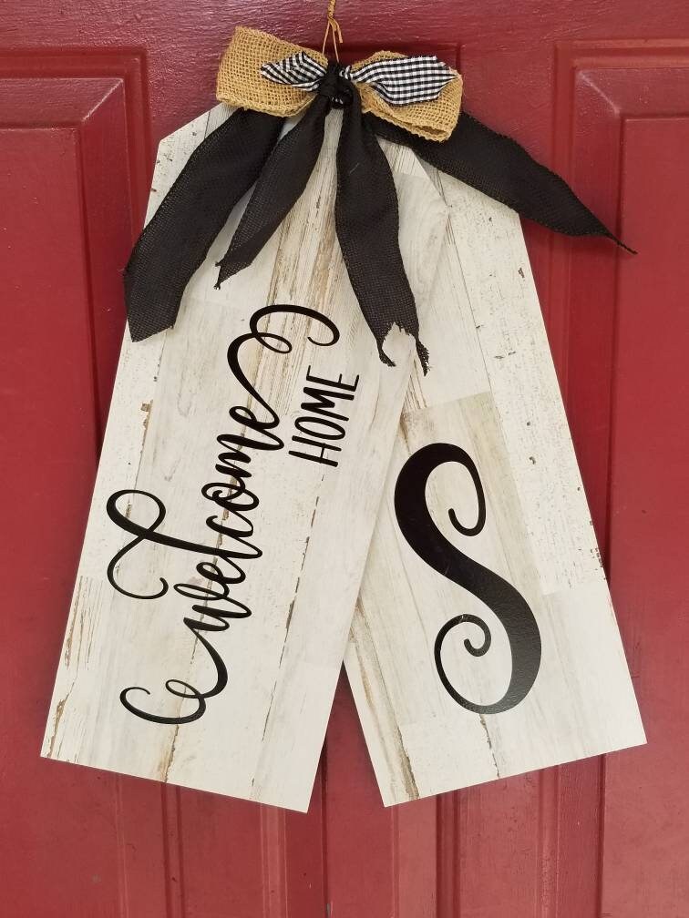 Etiquetas de puerta personalizadas colgador de puerta rústico | Etsy