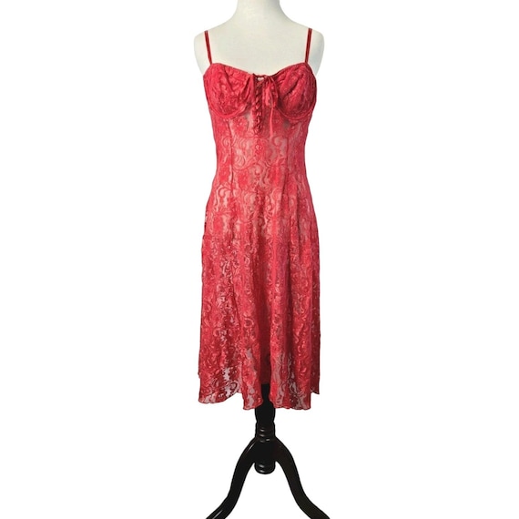 cinema etoile lace dress (XS/S) Cinema Etoile Black Lace Midi Slip Dress